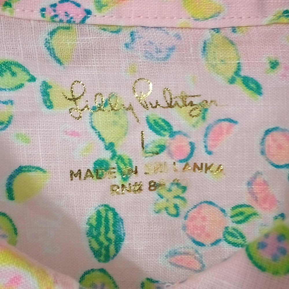 Lilly Pulitzer Juicy Fruit Linen Shirt - Picture 6 of 12